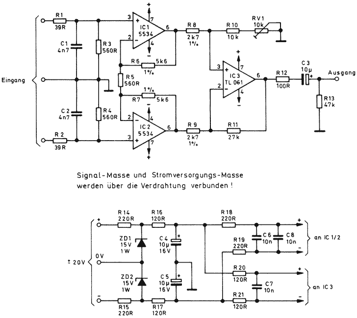 Symm. Mikrofonverstärker - Mikrocontroller.net