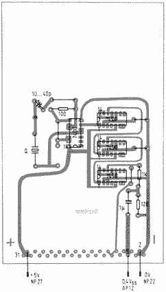 Bestückungsplan Oszillatorplatine